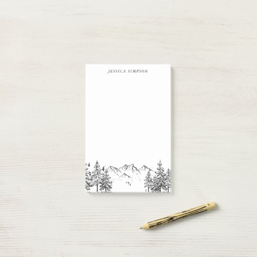 To-Doリスト用の手書きの山々 ポストイット (デスク上)