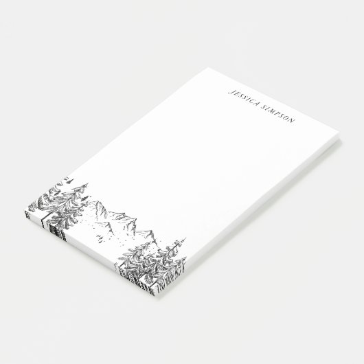 To-Doリスト用の手書きの山々 ポストイット (アングル)