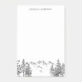 To-Doリスト用の手書きの山々 ポストイット (正面)