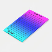 To Doリスト(グラデーション) |ピンクからブルーへターコイズ ポストイット (アングル)