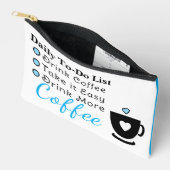 To-doリスト コーヒー好き ホワイト ブルー アクセサリーポーチ (見開き)