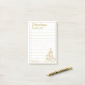 To Doリスト： ゴールデンフィリグリークリスマスツリー ポストイット (デスク上)