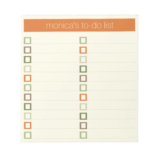 To-Doリスト – モダンカラフルデザイン ノートパッド (正面)