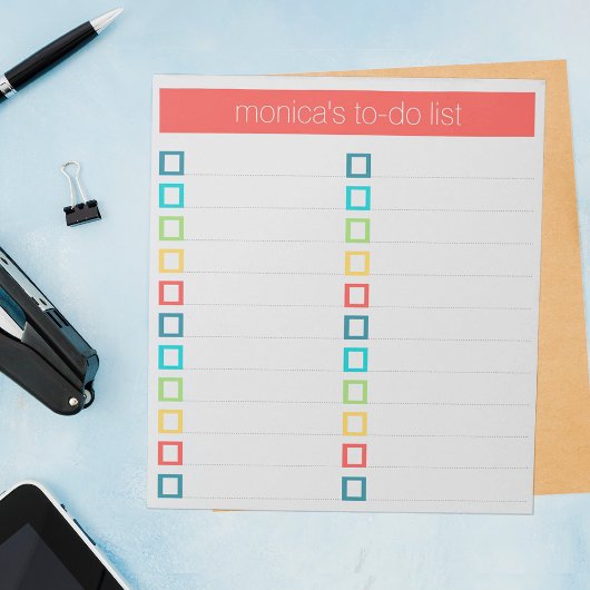 To-Doリスト – モダンカラフルデザイン ノートパッド