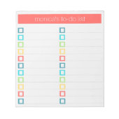 To-Doリスト – モダンカラフルデザイン ノートパッド (正面)