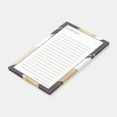 TO DOリスト – 金ゴールドと黒のブモダンラシのストローク ポストイット (アングル)