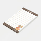 To Do リストと可愛いトラ猫 ポストイット (アングル)