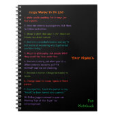 To Do Listカスタム Kidsおもしろいパーソナライズされたノート ノートブック (正面)