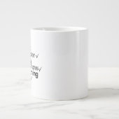 To Do List: がんを克服する, お気に入りの番組を見る ジャンボコーヒーマグカップ (正面)