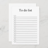 To do list ノートカード (正面/裏面)