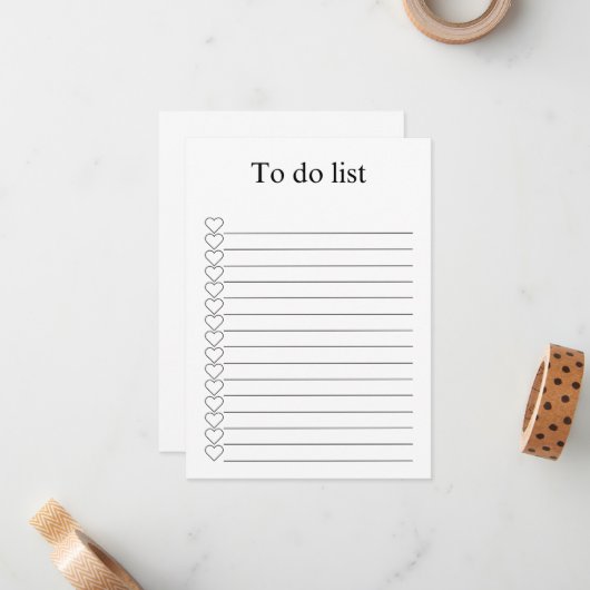 To do list ノートカード (正面/裏面インサイチュ)