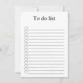 To do list ノートカード (正面)