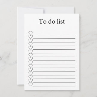 To do list ノートカード