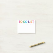 To Do List 明るいカラフル 4 x 3 ポストイット (デスク上)