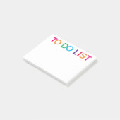 To Do List 明るいカラフル 4 x 3 ポストイット (アングル)