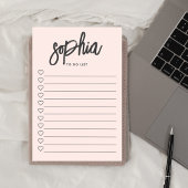 To Do List Brush Script Hearts Blush Pink ポストイット