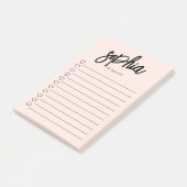 To Do List Brush Script Hearts Blush Pink ポストイット (アングル)
