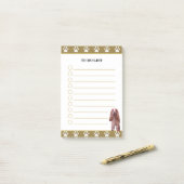 To Do List & Cockerスパニエル犬犬とポーパターン ポストイット (デスク上)