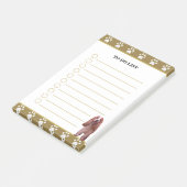 To Do List & Cockerスパニエル犬犬とポーパターン ポストイット (アングル)