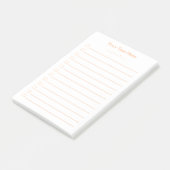 To Do List Custom Post-it® Notes White Orange 4x6 ポストイット (アングル)