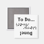 To Do List Done Music Notes Magnet マグネット (正面/裏面)