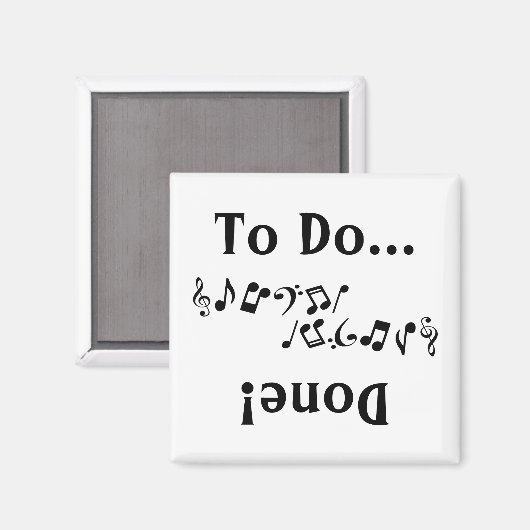 To Do List Done Music Notes Magnet マグネット (正面/裏面)