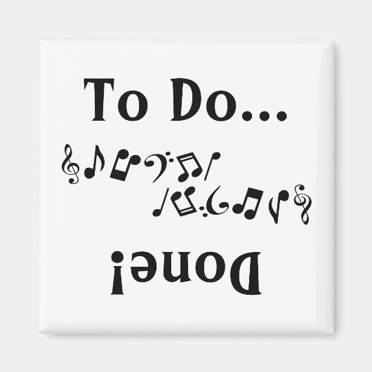 To Do List Done Music Notes Magnet マグネット (正面)