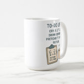 To-Do List Funny Coffee Lover Mug コーヒーマグカップ (正面右)