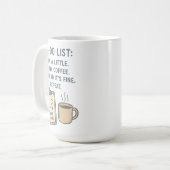 To-Do List Funny Coffee Lover Mug コーヒーマグカップ (正面左)