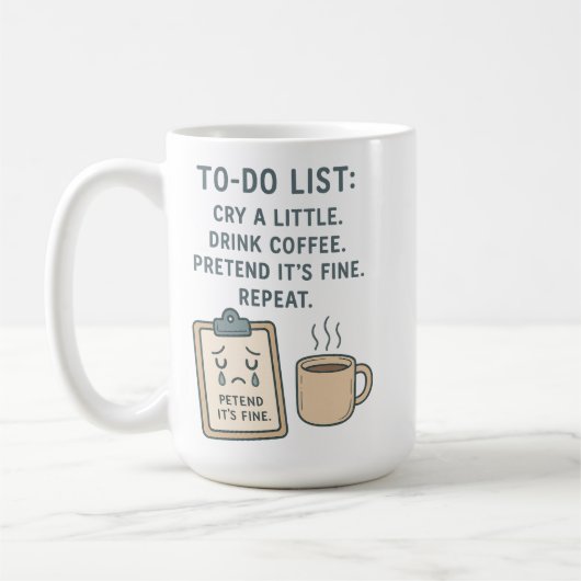To-Do List Funny Coffee Lover Mug コーヒーマグカップ (左)