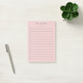 To Do List Post-パーソナライズされたit® Notes Pink ポストイット (オフィス)