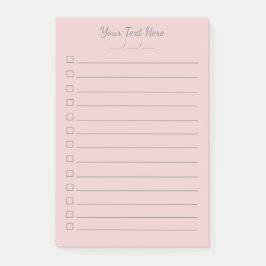 To Do List Post-パーソナライズされたit® Notes Pink ポストイット