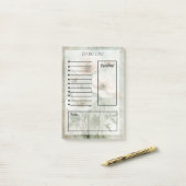 To-Do List with Light Pink and White Flowers ポストイット (デスク上)