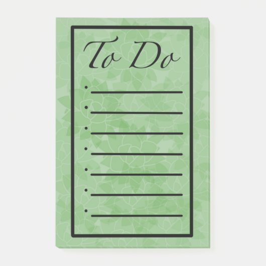 To Do List with Pointy Succulents ポストイット (正面)