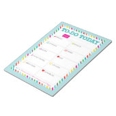 To-Do Today - Aqua Bright ストライプ Notepad ノートパッド (アングル)