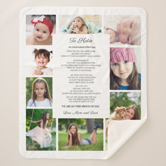 To Duter卒業の日9写真 シェルパブランケット (正面)