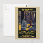 To Egypt Vintage Travel Poster 1928 ポストカード (正面/裏面)