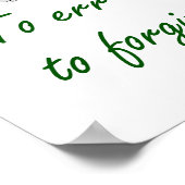 To Err Is Human - Forgiveness引用文 ポスター (角)