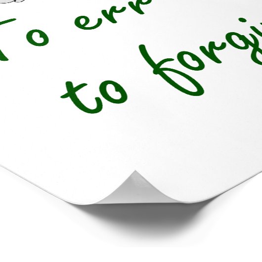 To Err Is Human - Forgiveness引用文 ポスター (角)