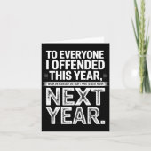 To Everyone I Offended This Year Work On Yourself カード (正面)