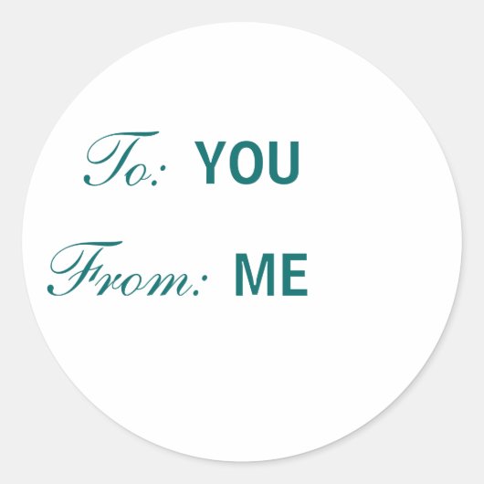TO-FROMラベル – シール (正面)