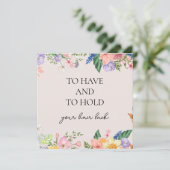 To Have and To Hold ウェディングヘアクリップカード 招待状 (スタンド正面)