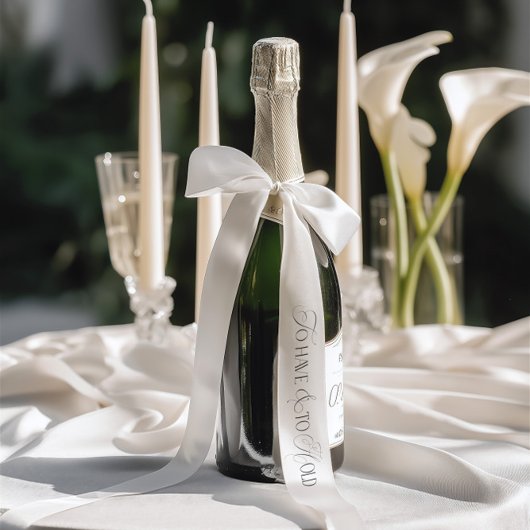 To Have and To Hold シンプルな文字入れの結婚式 サテンリボン