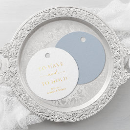 To Have and To Hold ファバータグ - ゴールドとダスティブルー フェイバータグ