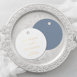 To Have and To Hold ファバータグ - ゴールド & ダスティブルー フェイバータグ