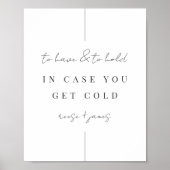 “To Have and To Hold” 8x10 Wedding Blanket Sign ポスター (正面)