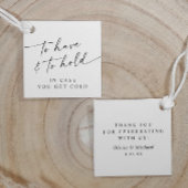 To Have & To Hold Modern Wedding Slipper フェイバータグ