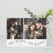 To Hearts One Holiday Newlywed Photo White シーズンカード (スタンド正面)