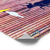 To JAPAN Art Deco Old Swiss Airlines Advertising ポスター (角)