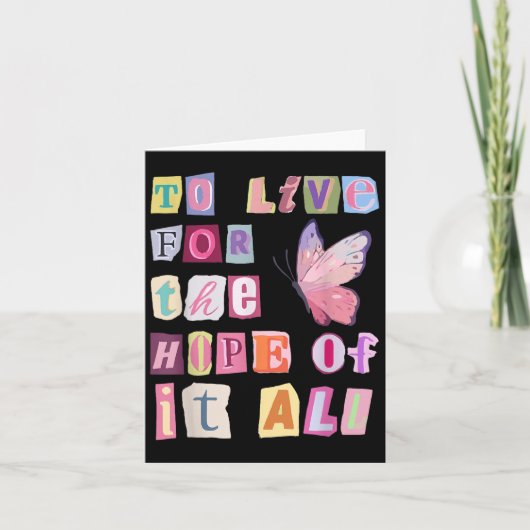 To Live For The Hope Of It Music  カード (正面)